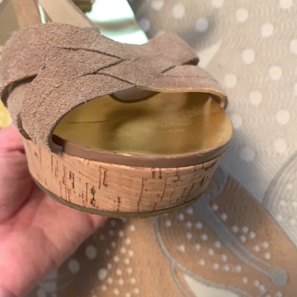 Michael Kors Suede Strapped Wedges 7.5-8 in Size - Picture 8 of 16